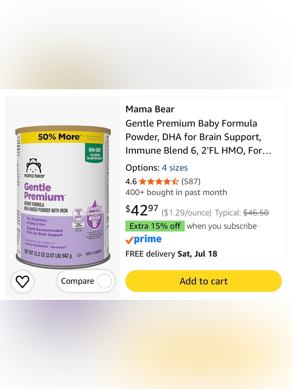 mama bear Gentle Premium